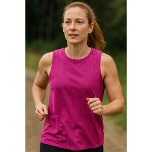 Magenta Go-Dry Active Muscle Tank Top Size Large